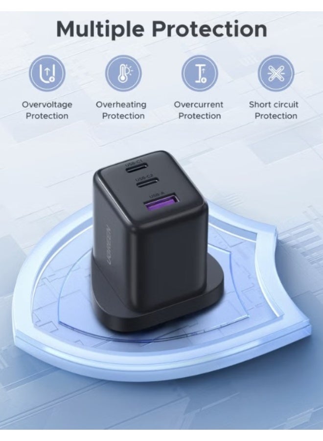 UGREEN ECO 30W 2C1A GaN Charger Type C USB C Adapter USB Wall Plug Fast iPhone Charger Multi Ports Charger Portable Compatible With iPhone 16 Series Galaxy 25 24 Series iPad Pro Air Mini Apple Watch Xiaomi Huawei - Black - Image 5