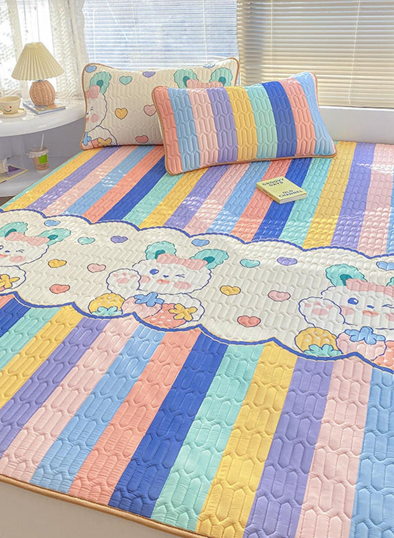 3-Piece Set One Cool Latex Printed Mat And Two Pillowcases (150*200cm)  - Image 3