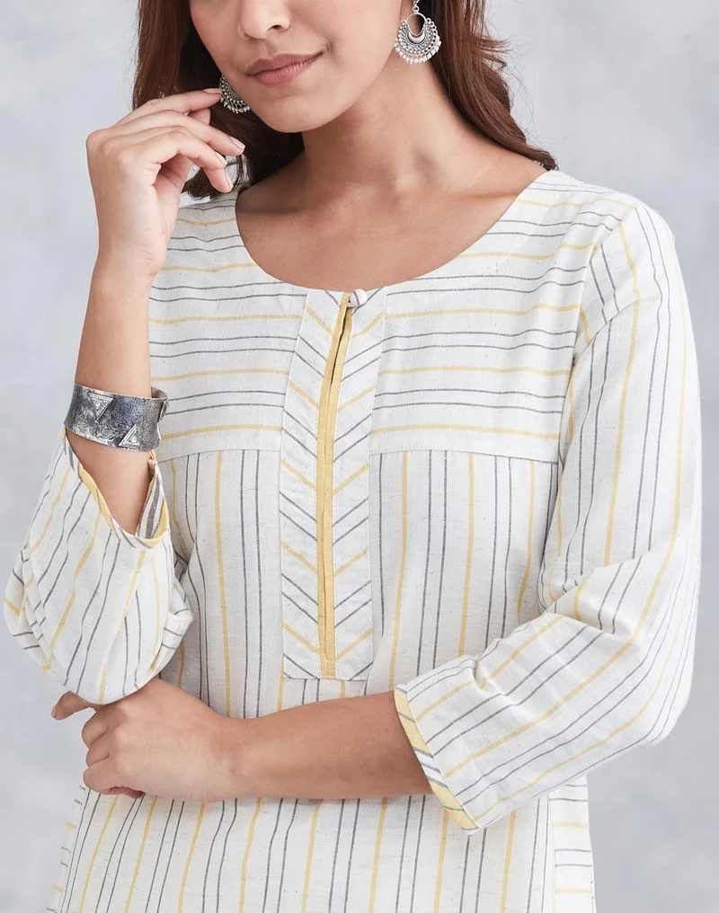 Fabindia  Offwhite Cotton Long Kurta for Women | Best Price UAE