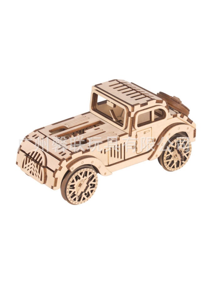 Xinlian Toys Special For Rubber Band Brake Car Series 3D Puzzle Jigsaw Puzzle DIY Handmade Toys-Color:MV02 SUV  - Image 3