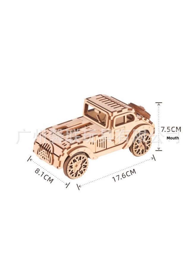 Xinlian Toys Special For Rubber Band Brake Car Series 3D Puzzle Jigsaw Puzzle DIY Handmade Toys-Color:MV02 SUV  - Image 4