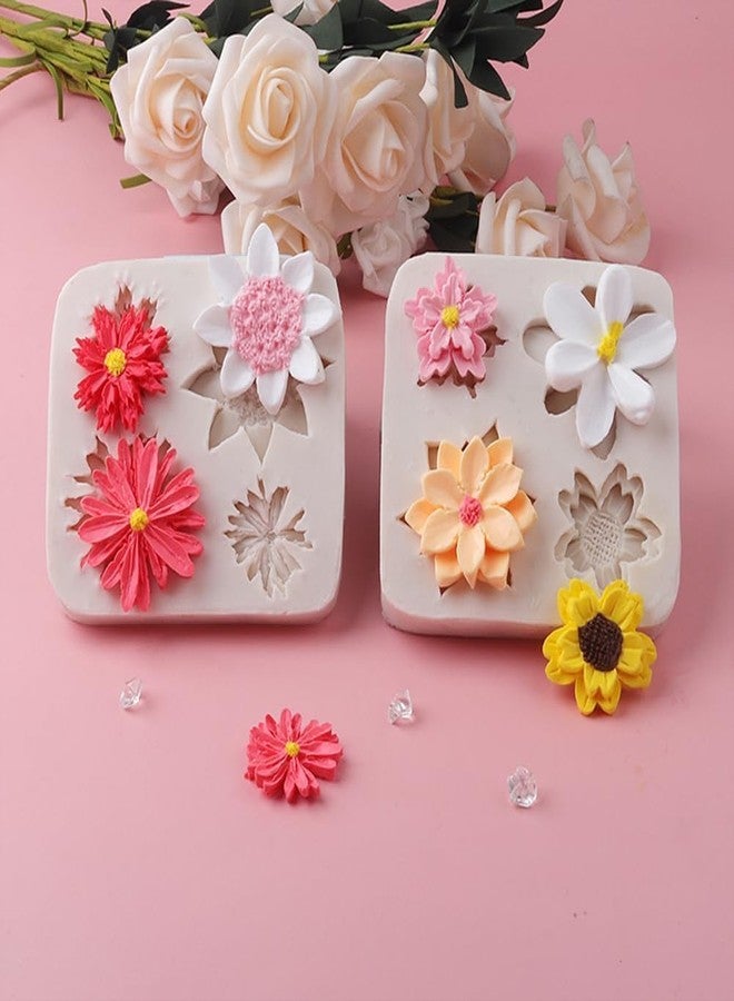 LEGACYCART 6-Cavity White Lotus, Orange Gerbera, Barberton, Gerbera Daisy, Lavendar Daisy Flower Silicone Fondant Molds for Chocolate Cookies Cupcake Cake Candy, Gummy, Jelly, Resin, Polymer Clay Art. - Image 4