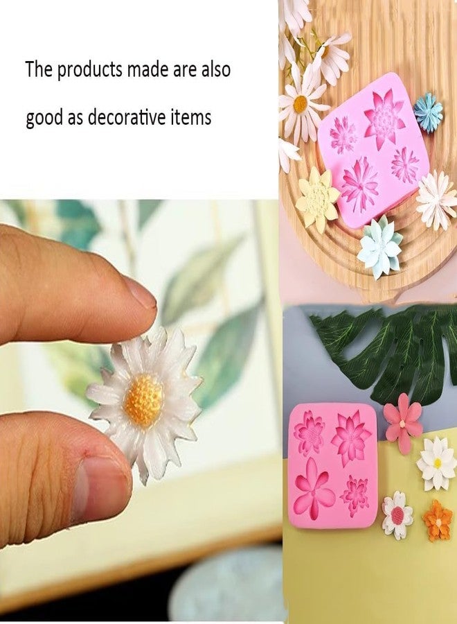 LEGACYCART 6-Cavity White Lotus, Orange Gerbera, Barberton, Gerbera Daisy, Lavendar Daisy Flower Silicone Fondant Molds for Chocolate Cookies Cupcake Cake Candy, Gummy, Jelly, Resin, Polymer Clay Art. - Image 3