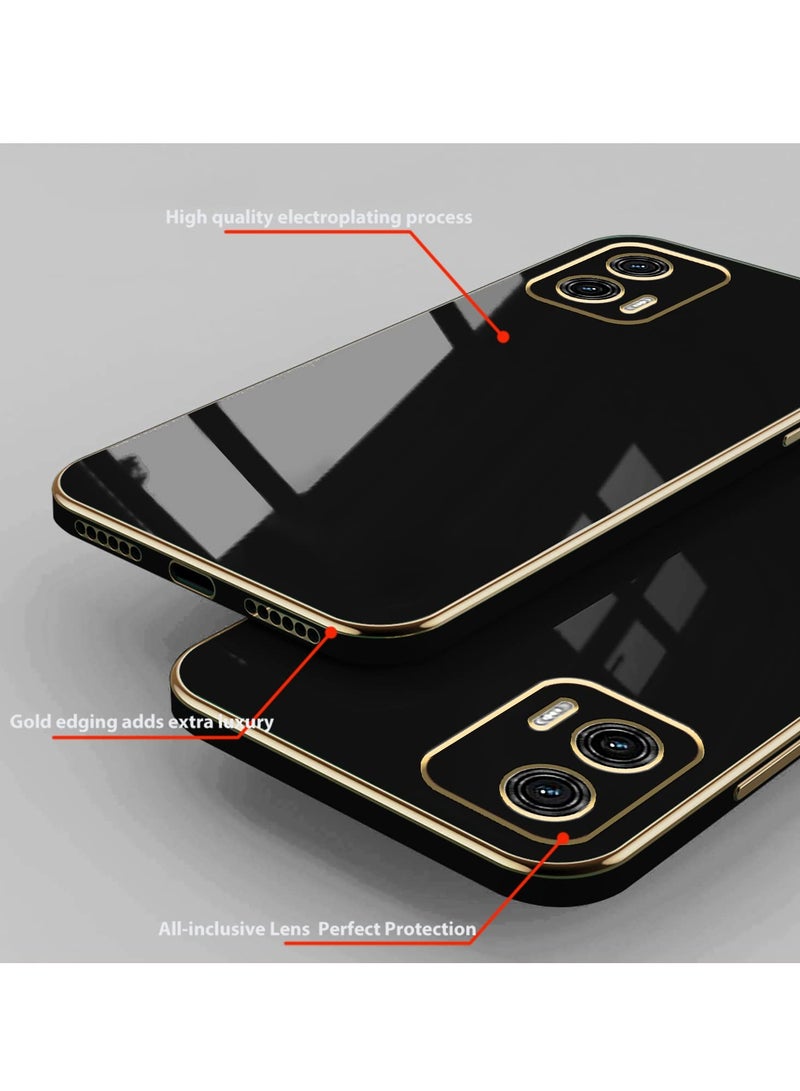 Motorola Moto G73 5G Black Mobile Phone Case Cover, Luxury Plating Soft Back Cover, Raised Full Camera Protection - Image 3