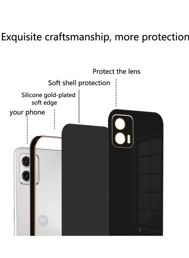 Motorola Moto G73 5G Black Mobile Phone Case Cover, Luxury Plating Soft Back Cover, Raised Full Camera Protection - Image 5