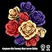 QIFUN Rose Bouquet Flowers Building Set 501Pcs Red Purple Golden Roses Artificial Flowers Botanical Collection Compatible with Lego Flowers Home Office Table Decor Gifts for HerMomGirlfriendWifeCouple - Image 4