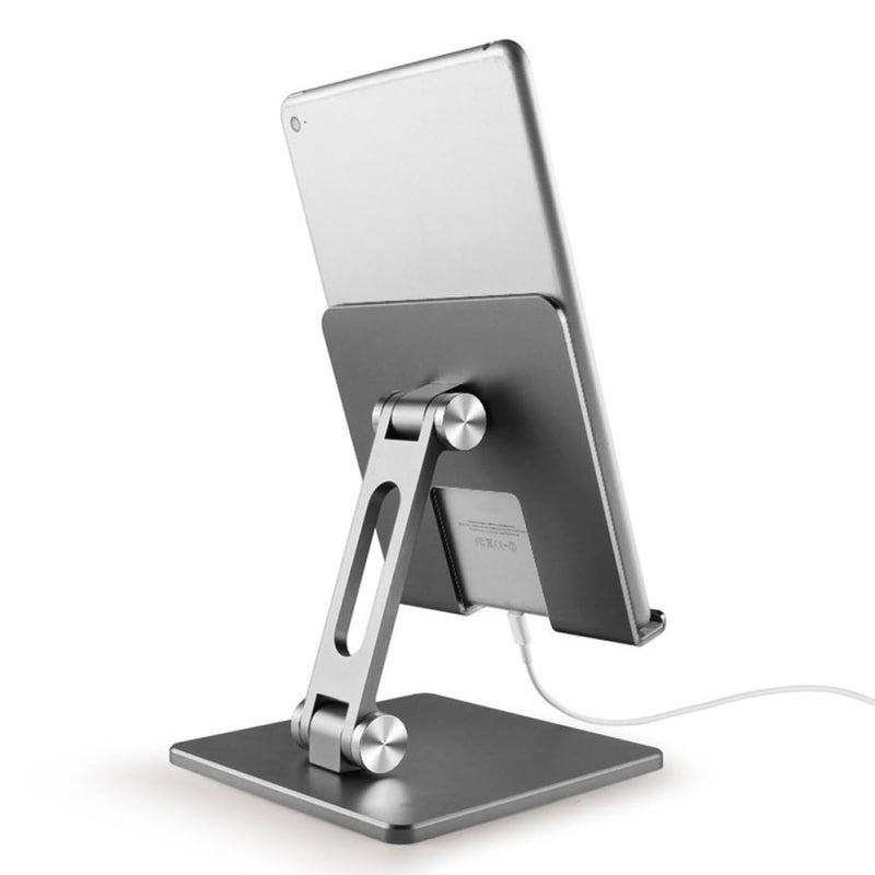 Adjustable Aluminum Laptop Tablet Stand Folding Portable Desktop Holder Silver - Image 4