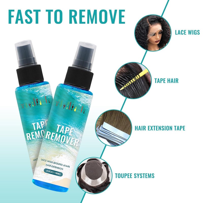 Global simple assemble options Tape in Extension Remover 4OZ, Fast Acting Hair Extension & Lace Glue Remover, Citrus Oil Enriched, Gentle on Skin, Non-Greasy, Easy to Use for Wigs and Hair Extensions Easy clean surface - Image 5