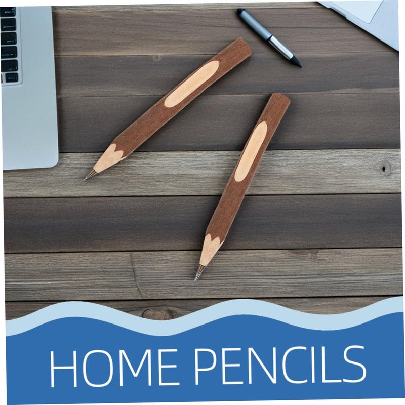 Natural Wooden Bark Ballpoint Pens 10pcs Biodegradable Portable Office Supplies - Image 4