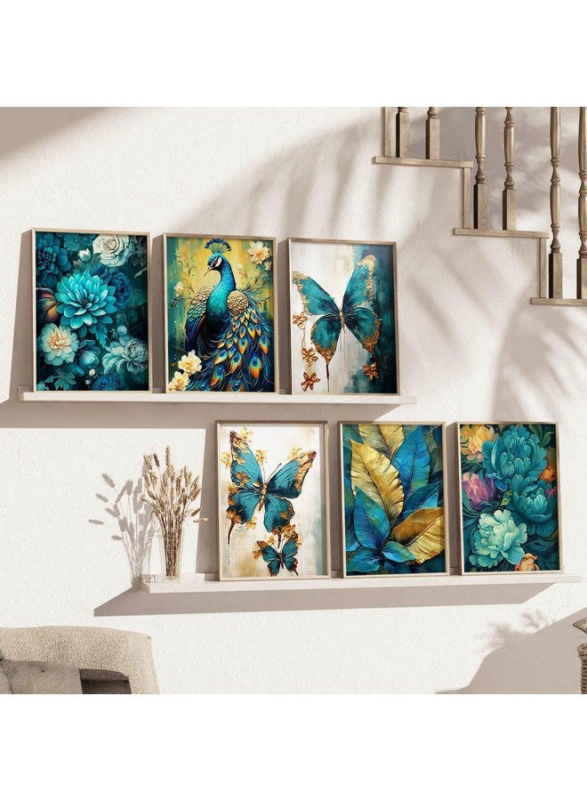 walllane - Painting for Wall Decoration - Floral Painting for Living Room Bedroom Office Room Decor - Premium Digital Paintings with Frame for Home Decoration - Pack of 6 (13x17 inch, A) - Image 5