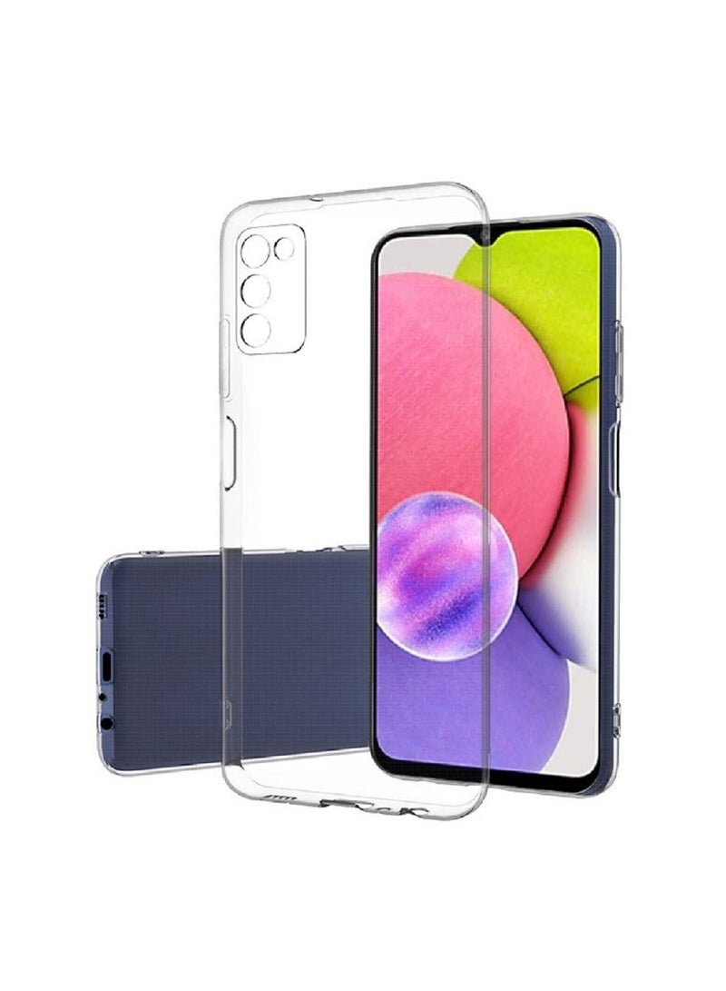 Soft Meterial Slim Transparent Mobile Phone Case For Samsung A03S , Shock Proof Back Cover, Full Body Coverage Lens Protection - Image 1