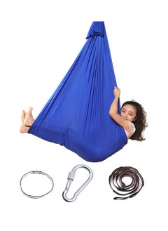 Indoor hammock swing therapy swing, suitable for children with special needs such as autism, ADHD, SPD, etc., with hardware hammock sensory integration (color: royal blue, size: 150CM/59 inches)