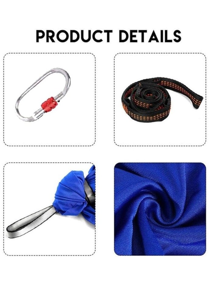 General - Indoor hammock swing therapy swing, suitable for children with special needs such as autism, ADHD, SPD, etc., with hardware hammock sensory integration (color: royal blue, size: 150CM/59 inches) - Image 1