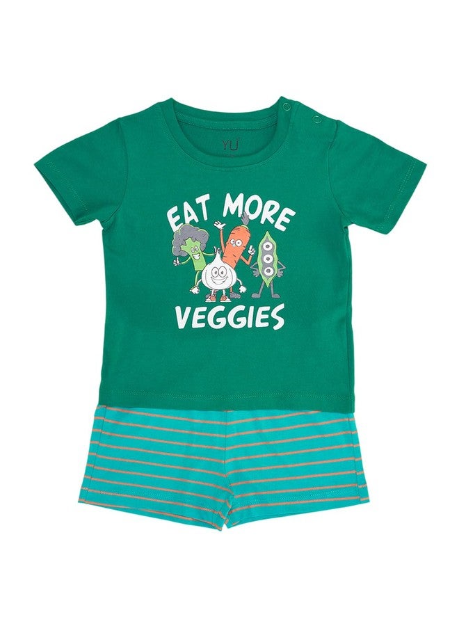 Yu Baby Boys YU Green Coordinate Set Regular Fit,Multi,6-9 M - Image 1