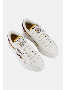 Reebok Kids Boy Classic Leather Lace Up Running Shoes, Off White  - Image 4