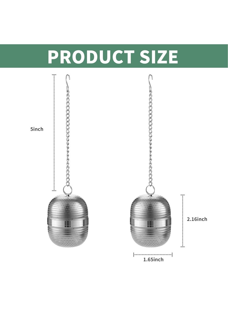 RATSAW - Pack of 2 Tea Strainers for Loose Tea Tea Infuser for Loose Tea Tea Strainer Stainless Steel Exquisite Tea Brewer Strainer Ball Can Be Used for Teapot Tea Cup Kitchen Cooking - Image 1