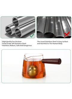 RATSAW Pack of 2 Tea Strainers for Loose Tea Tea Infuser for Loose Tea Tea Strainer Stainless Steel Exquisite Tea Brewer Strainer Ball Can Be Used for Teapot Tea Cup Kitchen Cooking  - Image 4