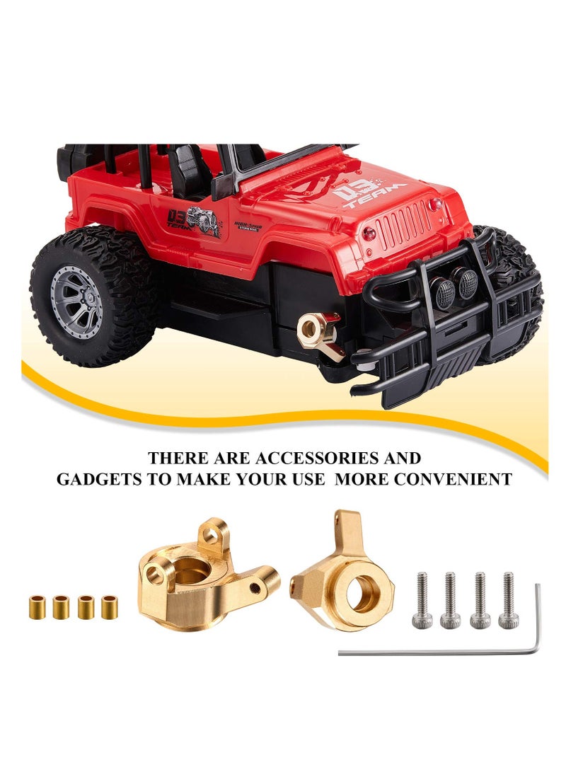 SYOSI 2 Pieces Brass Steering Knuckle Brass Inner Portal Drive Housing Steering Knuckle Weights Steering Knuckle Counterweight Compatible with AXIAL SCX24 AXI90081 1/24 RC Crawler Car - Image 3
