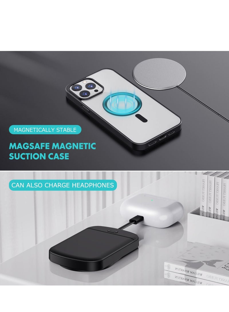 GULFLINK 10000mah Wireless Magnetic Power Bank with Protection Case Cover for iphone 14 Black - Image 3