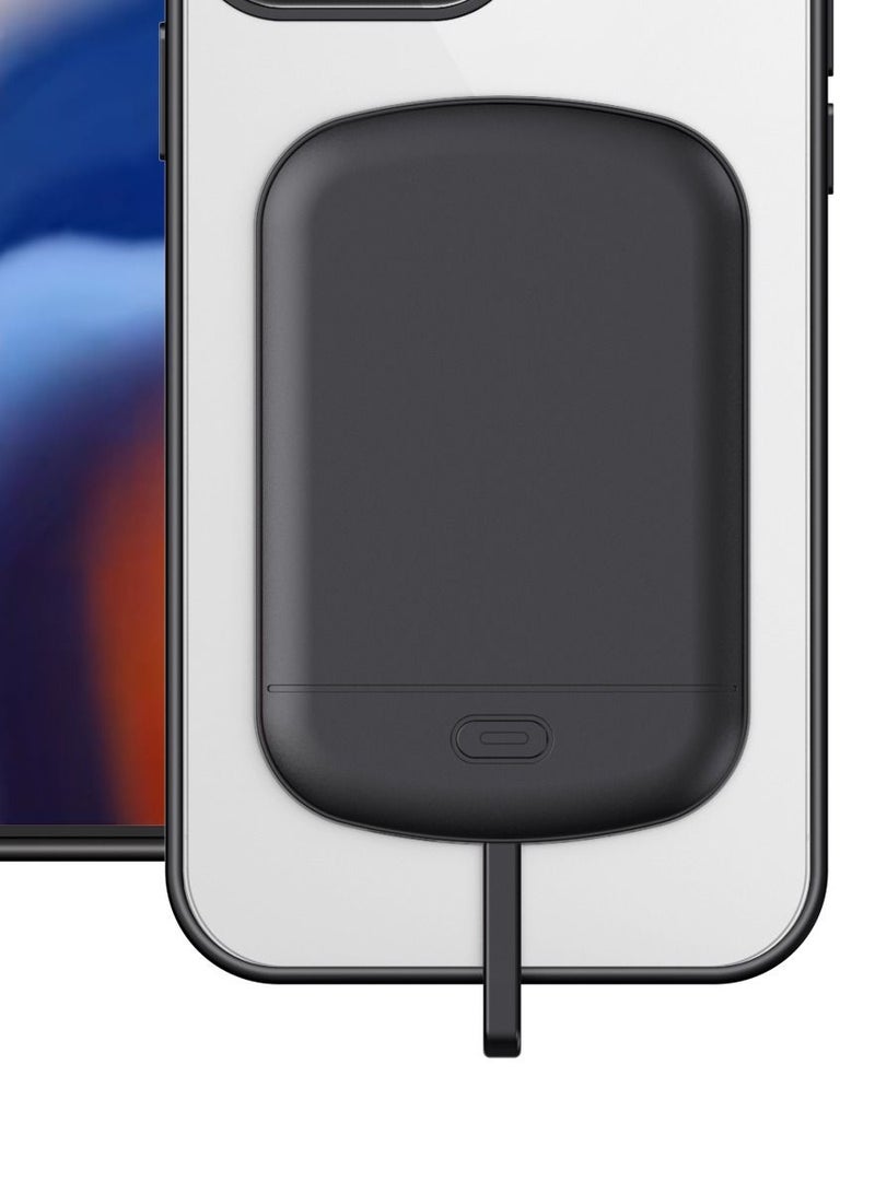 GULFLINK 10000mah Wireless Magnetic Power Bank with Protection Case Cover for iphone 14 Black - Image 1