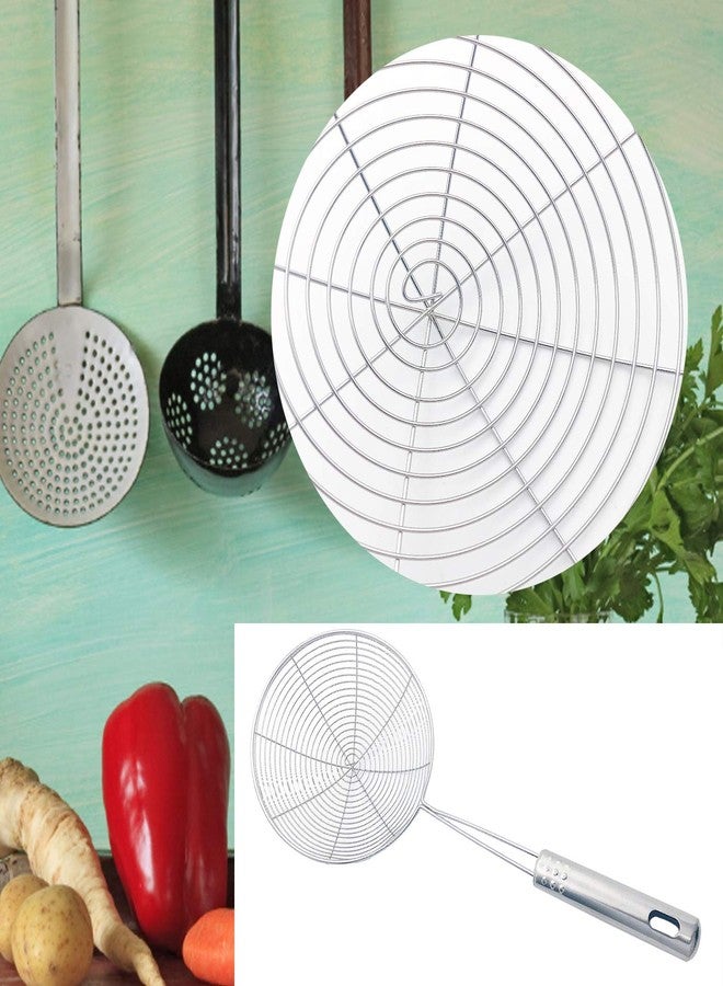 Markeny 3Pcs Stainless Steel Skimmer Strainer Wire Skimmer Spoon with Handle for Kitchen Frying Food, Pasta, 3 Size - Image 5