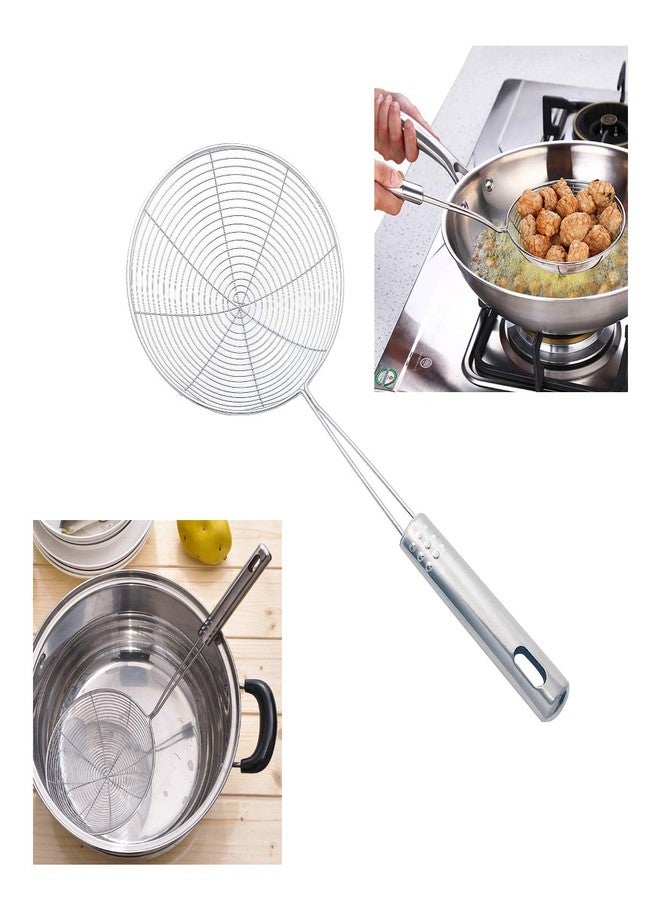 Markeny 3Pcs Stainless Steel Skimmer Strainer Wire Skimmer Spoon with Handle for Kitchen Frying Food, Pasta, 3 Size - Image 4