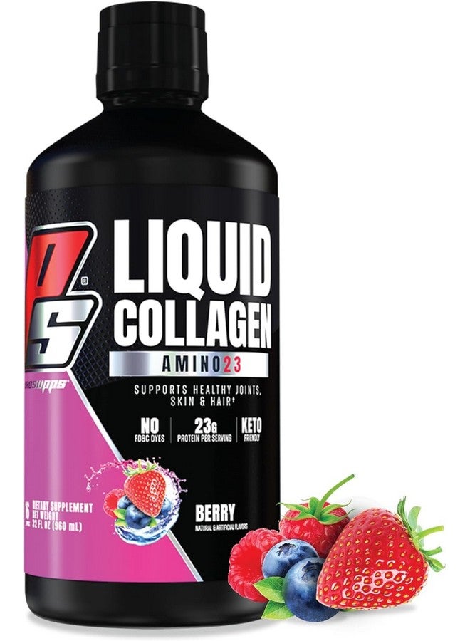 ProSupps PROSUPPS Amino23 Liquid Collagen Shots, Berry - Collagen Peptide Post Workout Supplement Supports Healthy Aging, Joints, Skin & Hair - Gluten-Free & Zero Sugar - 16 Servings - Image 1