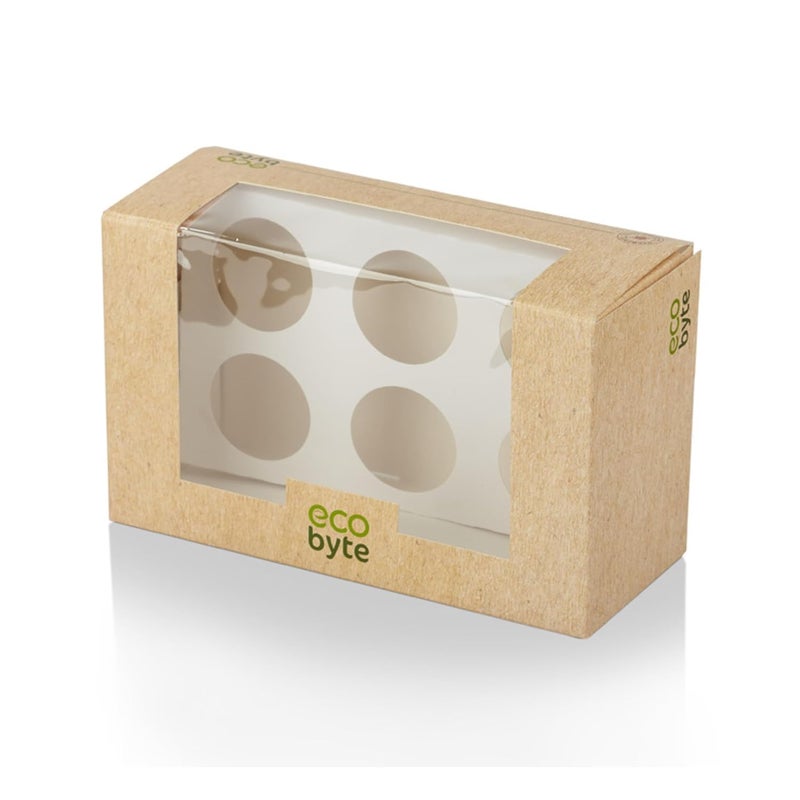 Ecobyte ITC Cupcake Box wWindow 10 x 6 x 4 in wCupcake Holder Inserts 275 in Pack of 20 Recyclable GermFree Takeaway Cup Cake Box for Parties Birthdays Bakery - Image 3