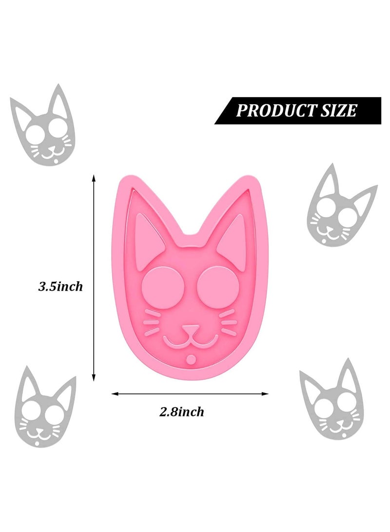 SYOSI 2 Pcs Cat Keychain Silicone Mold Dog Paw Print Keychain Epoxy Resin Casting Mold with 30 Pcs Key Rings for Diy Jewelry Making Keychain Pendant Pet Tag - Image 3