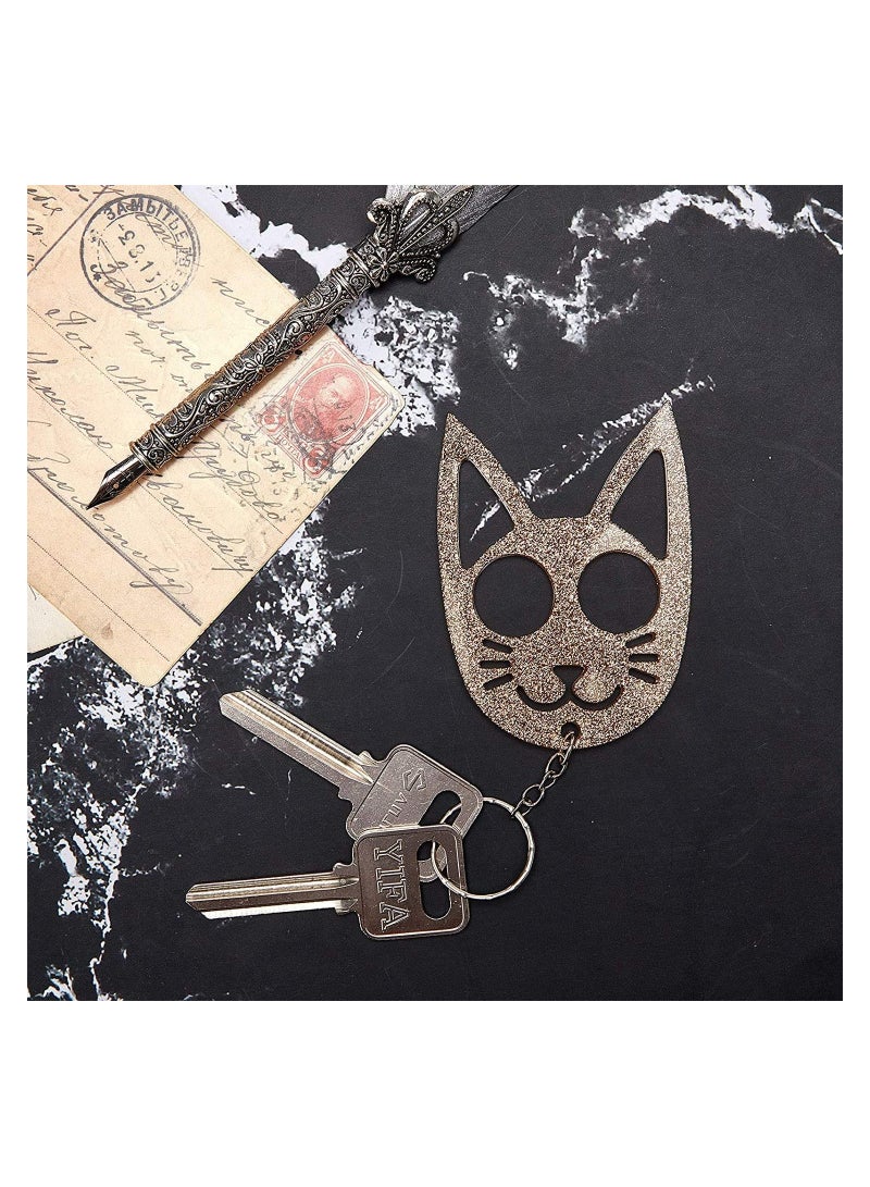 SYOSI 2 Pcs Cat Keychain Silicone Mold Dog Paw Print Keychain Epoxy Resin Casting Mold with 30 Pcs Key Rings for Diy Jewelry Making Keychain Pendant Pet Tag - Image 4