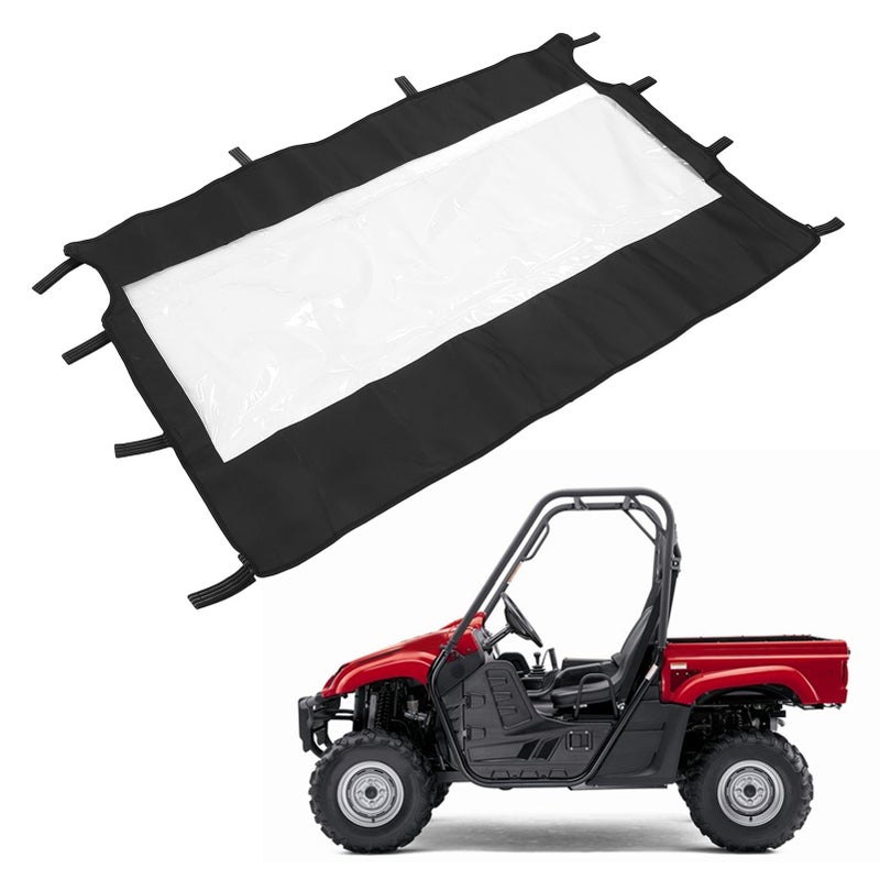 Soft Rear Windshield Excellent Visibility Reduce Dust PVC UTV Rear Windscreen Replacement for Rhino 450 660 700 - Image 1