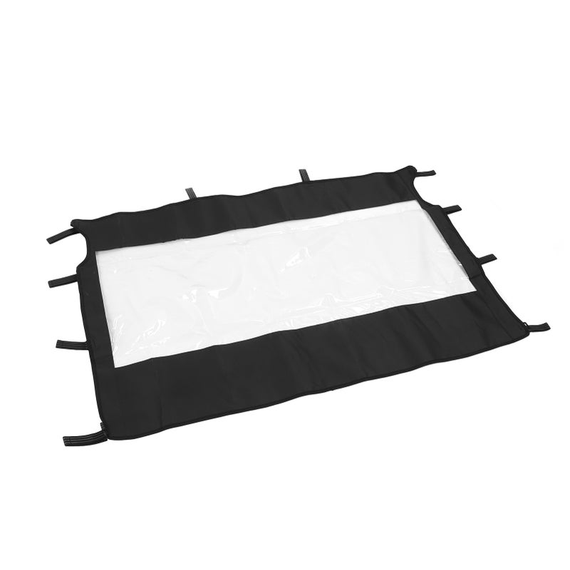 Soft Rear Windshield Excellent Visibility Reduce Dust PVC UTV Rear Windscreen Replacement for Rhino 450 660 700 - Image 4