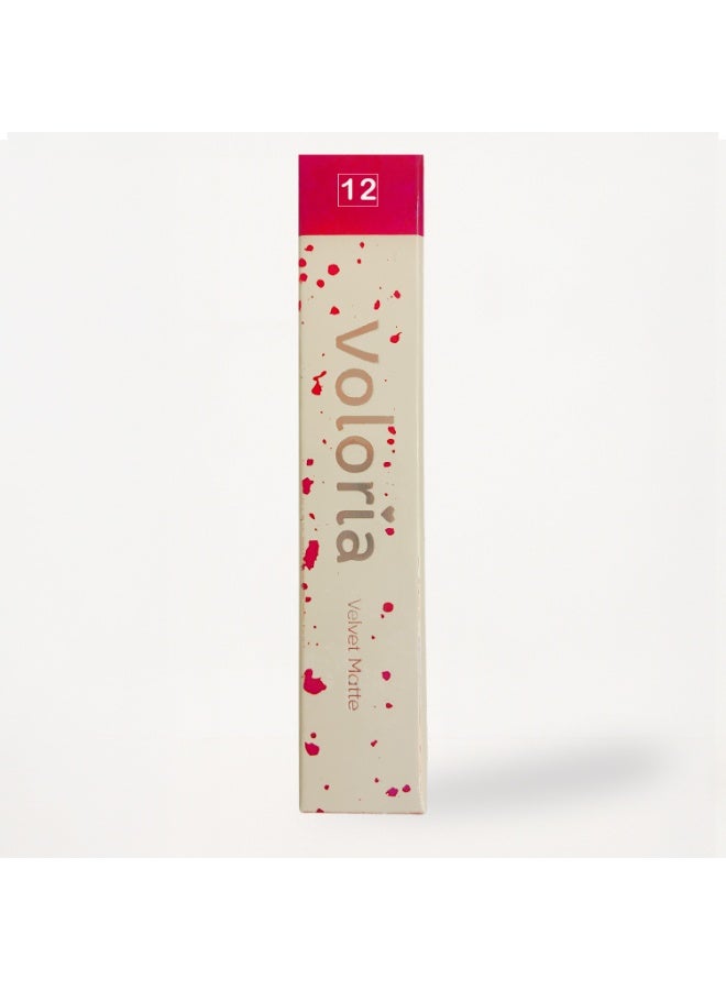 Voloria Velvet Matte Liquid Lipstick #12 – Long-lasting, Soft Matte Finish - Image 3