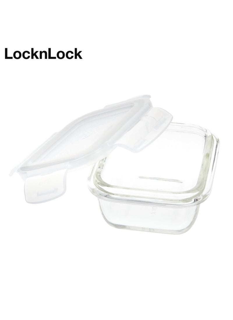 LOCK & LOCK - LocknLock 160ml Oven-Safe Borosilicate Glass Rectangular Container with Airtight Lid - Microwave, Freezer, and Dishwasher Safe - Image 1
