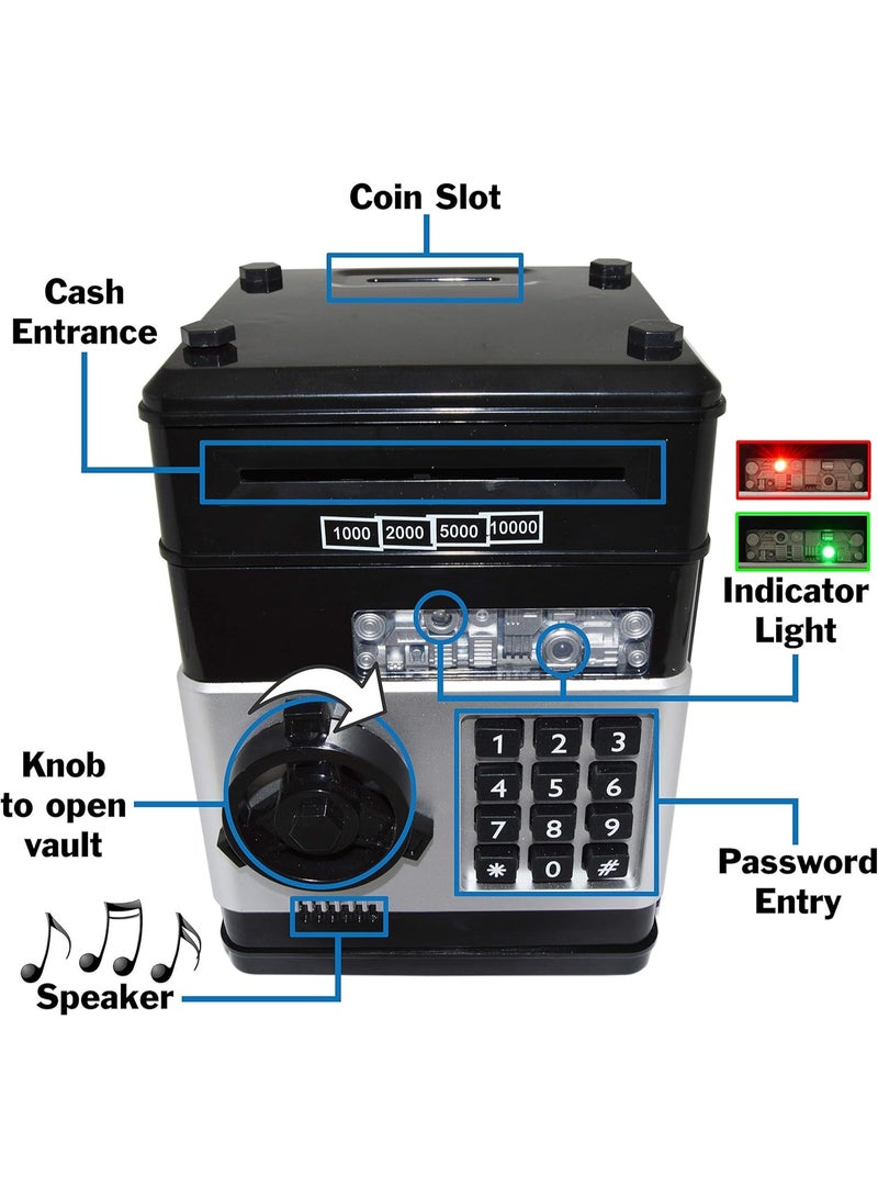 Rally Kids’ Electronic Money Saving Bank with Keypad & Password – Safe Educational Piggy Bank - Image 3