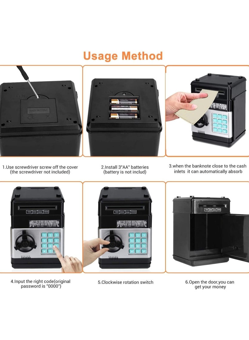 Rally Kids’ Electronic Money Saving Bank with Keypad & Password – Safe Educational Piggy Bank - Image 2