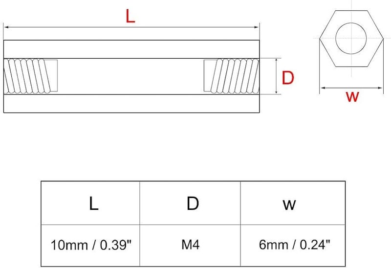 براس M4x10 أنثى أنثى سداسي PCB حامل فاصل لـ FPV طائرة بدون طيار لوحة الكمبيوتر 15 قطعة - Image 4