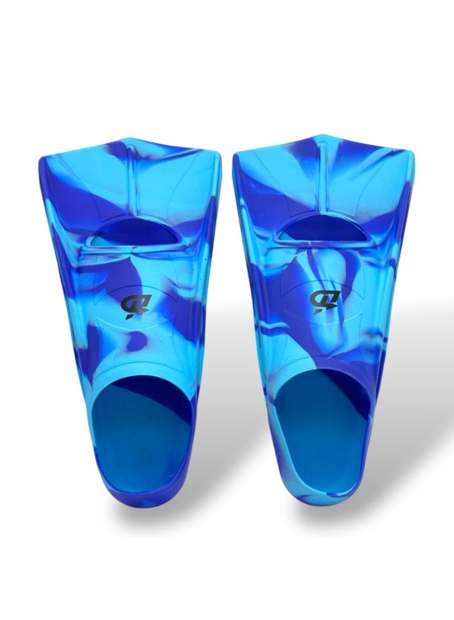QSHOP Soft Silicone Diving Fins – High Elasticity & Endurance Light Full Foot Swimming Fins | Open Heel Swim Fins for Snorkeling or Swimming Training for Adults Men Women Kids  - Image 1