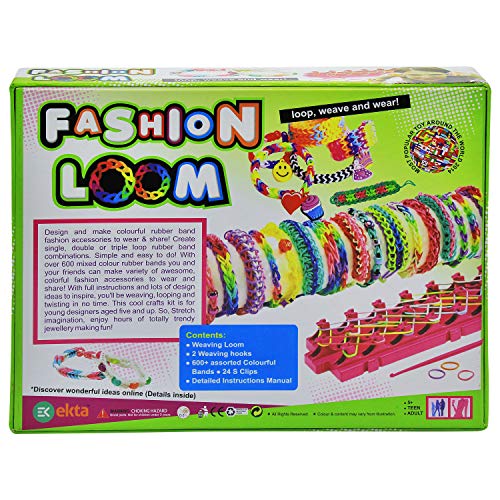 EKTA Rubber Fashion Loom Bands (Multi Color) for Girls Kid, Small - Image 4