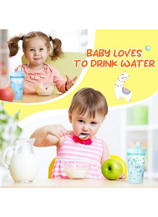 Mifoci Mifoci 24 Pcs 10 oz Sippy Cups for Toddlers Reusable No Spill Cups with Lids Toddler Baby Feeding Supplies, Dishwasher, Microwave Safe (Girl Style)  - Image 5