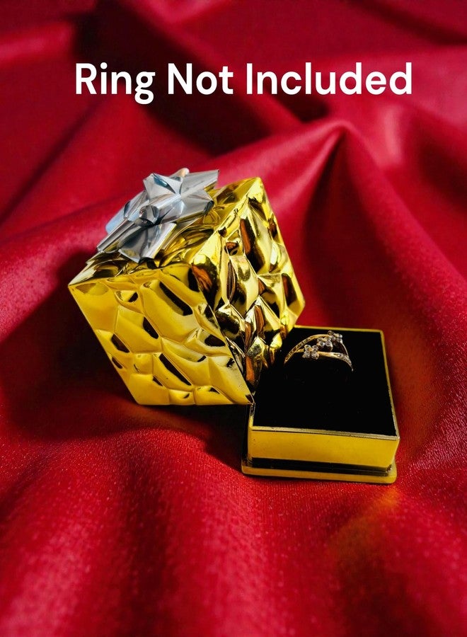 WARMINGO DE Plastic Gold Polished Ring Box for Proposal & Engagement | Elegant Jewelry Gift Box for Ring | Valentine, Wedding & Anniversary Gift - Image 2