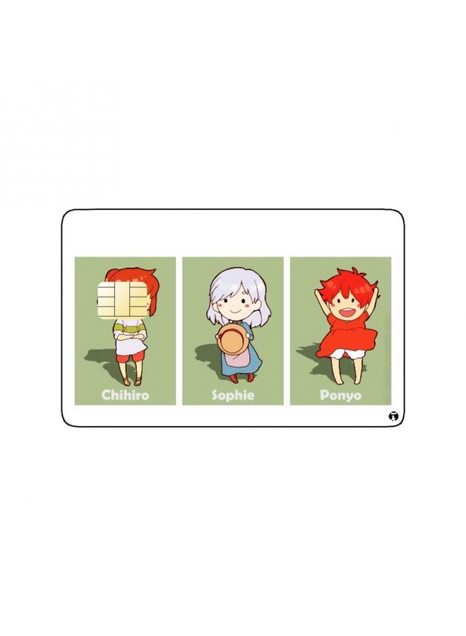 RKN PRINTED BANK CARD STICKER Ghibli Movies Characters - Image 2