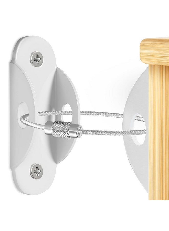 Tickselect Furniture Anchors for Baby Proofing (10 Pack) Anti Tip Furniture Anchors Securing 400lbs,Wall Anchor Earthquake Straps Prevent Baby Pet from Falling Furniture Dresser & Bookshelf, White - Image 1
