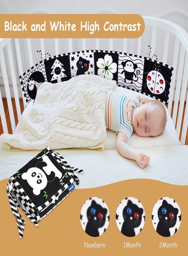 Vicloon Black and White Baby Toys, High Contrast Baby Book for Newborn 0-3 3-6 Months, Infant Tummy Time Toys, Early Education Sensory Toys, Visual Stimulation Folding Cloth Book for Boys Girls - Image 4
