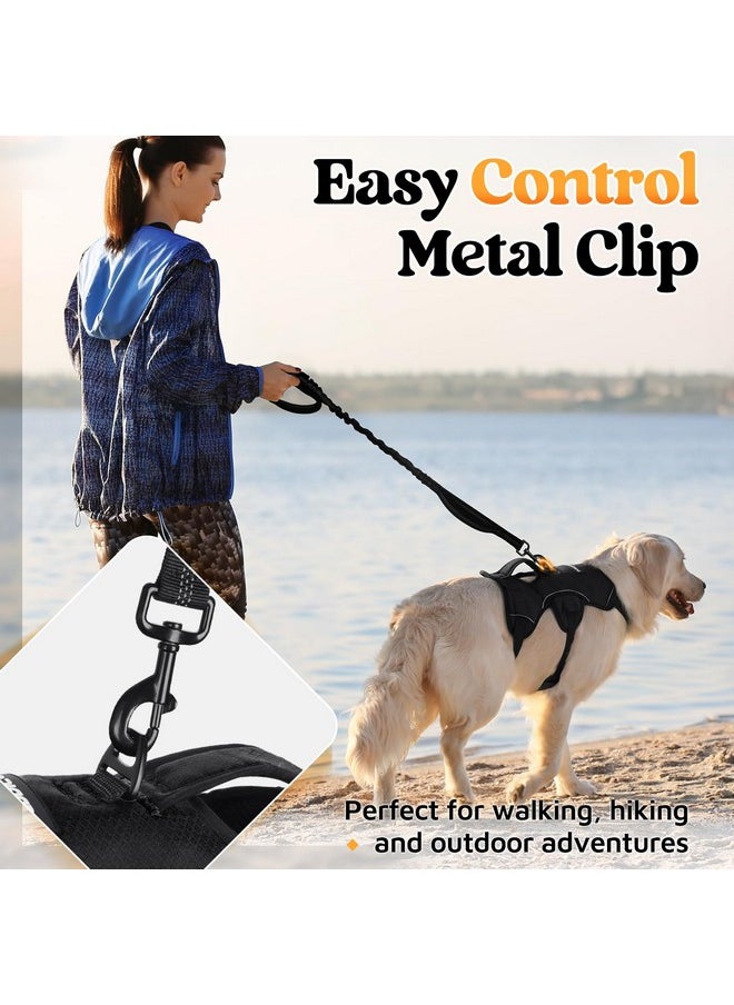 Rabbitgoo rabbitgoo Escape Proof Dog Harness, Soft Padded Full Body Pet Harness, Reflective Adjustable No Pull Vest with Lift Handle and Leash Clip for Large Dogs Walking Hiking Training, L, Black  - Image 4