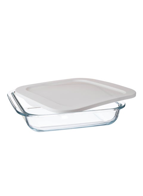 Oven Tray With A White Plastic Cover 3 Liter