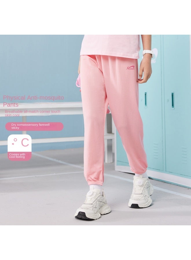 Noble bird Girls' Pants Summer Thin Trousers Kids' Cooling Pants Outdoor Long Pants For Big Children Sports Pants Elastic Cuffs Running Pants - Image 2