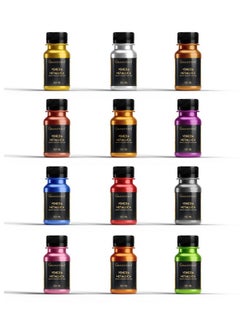 Granotone GRANOTONE Venezia Metallic Acrylic Paint - 50ml, 12 Shades, Non-Fading, Indoor/Outdoor, Non-Toxic, for Artists, Hobbyists & Kids, Made in India  - Image 1