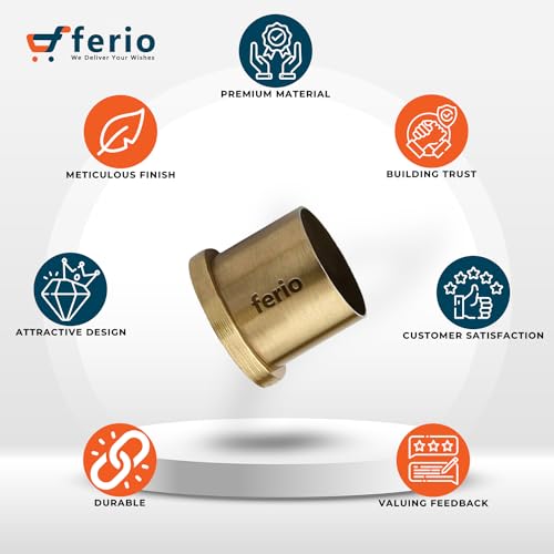 Ferio Zinc Curain Brackets Wall to Wall Counsil for Door and Window 1 Inch Brass Antique Set of 1 (Pack of 2) - Image 4