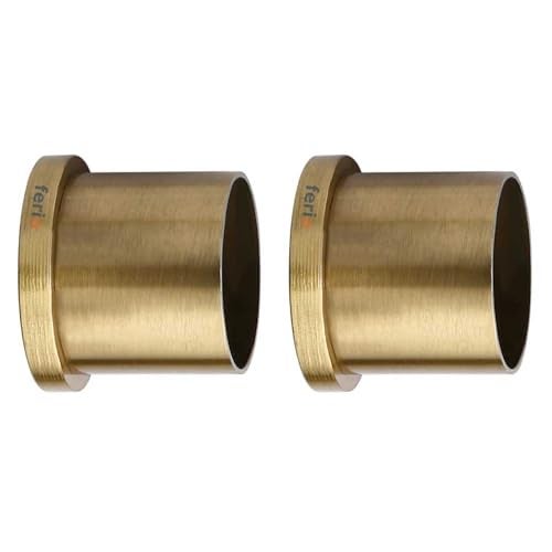 Ferio Zinc Curain Brackets Wall to Wall Counsil for Door and Window 1 Inch Brass Antique Set of 1 (Pack of 2) - Image 1
